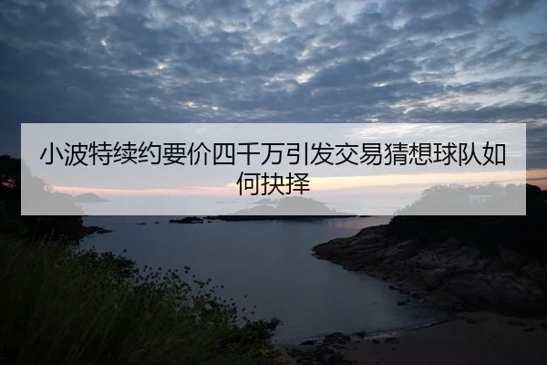 小波特续约要价四千万引发交易猜想球队如何抉择